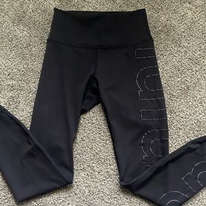 Lululemon Wunder Training HR 25” Black Irridescent Tights sz 6 Great Condition